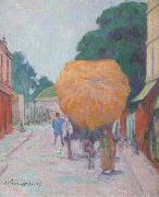 Emile Bernard Le char de foin oil